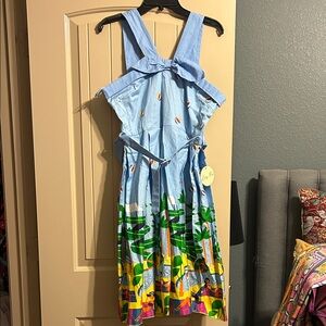 Blue and Multicolor Dress